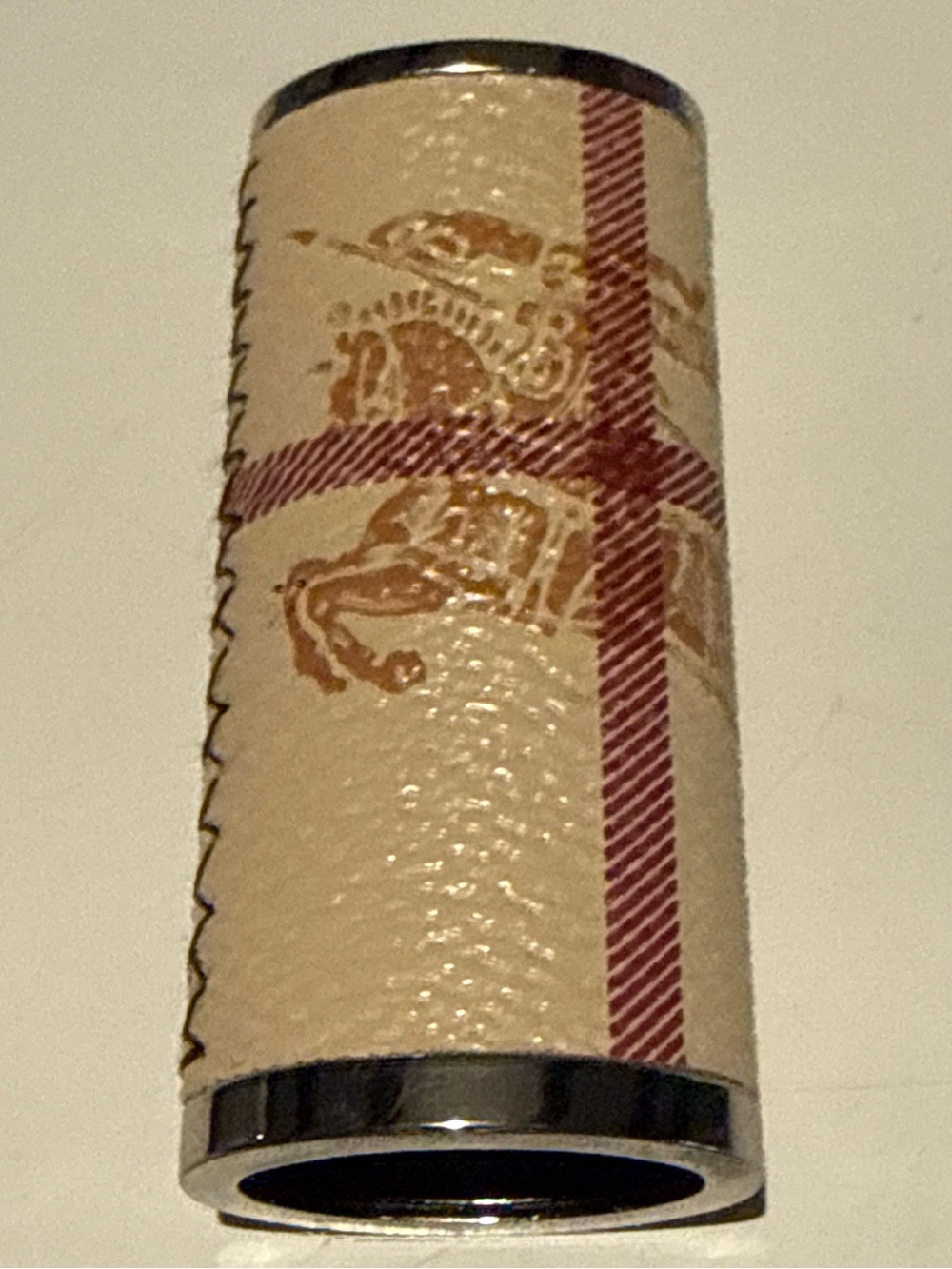 Burberry Beige Red Crest Pattern Bic Lighter Case